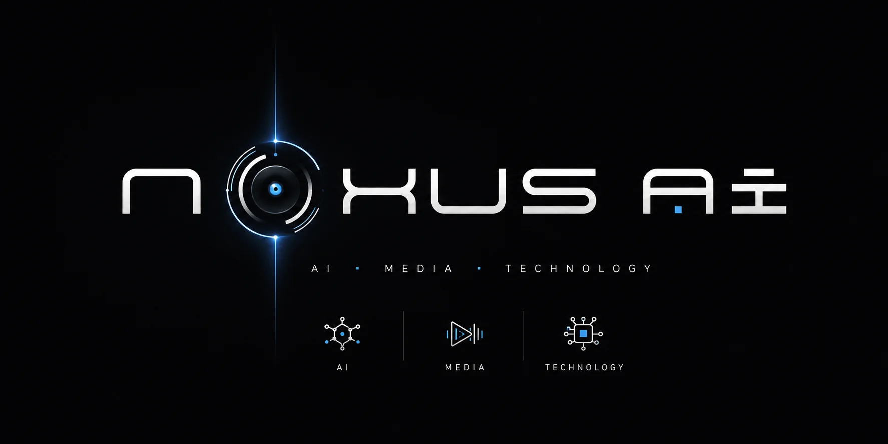 NOXUS AI logo with AI media technology identity.